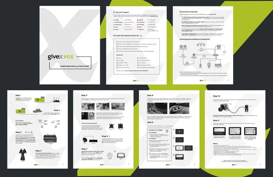 Overview of the redesigned Givex POS hardware installation manual pages